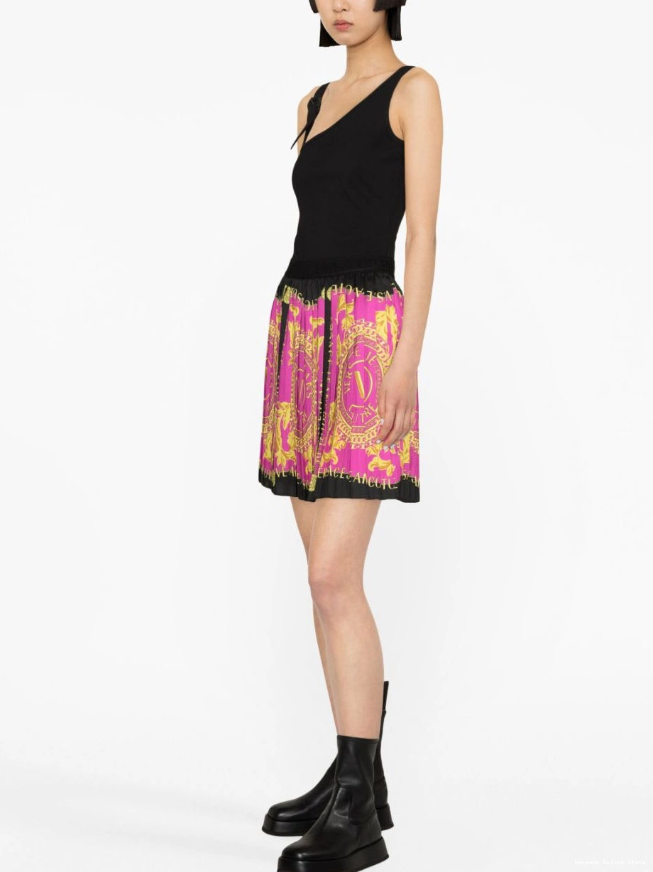 Affordable Couture Couture miniskirt pleated Women Versace Jeans Logo 0403